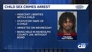 Randolph County man arrested for statutory rape, deputies say