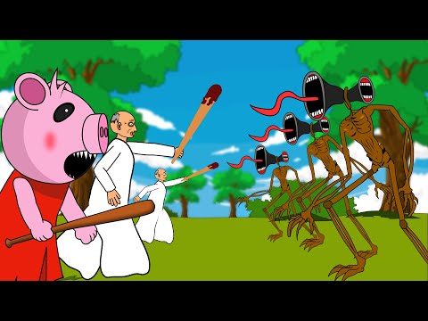 Piggy and Granny Family Vs Siren Head Family  Roblox Piggy Animation - GV Studio