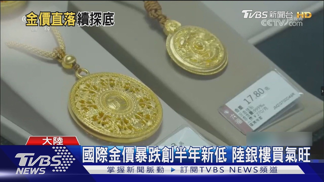影音/國際金價暴跌創半年新低! 陸銀樓買氣旺