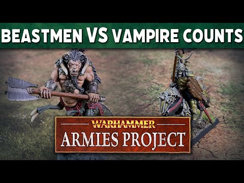 Beastmen vs Vampire Counts Warhammer Armies Project Live Battle Report Reupload
