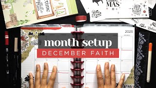 DECEMBER PLANNER SETUP :: Faith Monthly Plan With Me In A Classic Happy Planner