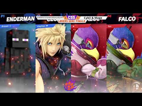 CSS 36 Doubles - LS - TurtleChris & kendricklamarfan19 (Steve/Cloud) vs. Cybil & Mage (Falco) - SSBU