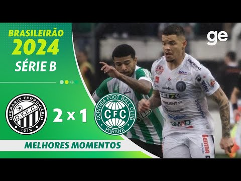 OPERÁRIO 2 X 1 CORITIBA  | MELHORES MOMENTOS | 26ª RODADA | SÉRIE B 2024  |  ge globo