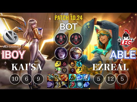 VG iBoy Kai'Sa vs LEG Able Ezreal Bot - KR Patch 10.24