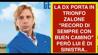 LA DX PORTA IN TRIONFO ZALONE "RECORD DI SEMPRE CON BUEN CAMINO" PERÒ LUI È DI SINISTRA..