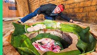 MEXICAN MEAT PIT!!! Ancient Underground Primitive Cooking Techniques!!!