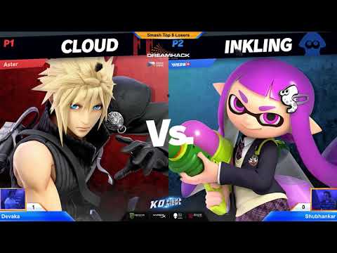 Aster (Cloud) vs Wazoli (Inkling) - DreamHack India 2018 - Losers Quarters - Smash Ultimate