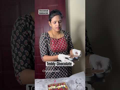 Making of Teddy Chocolate - Unmoulding the chocolate from mould - Birthday Gift #returngiftitems