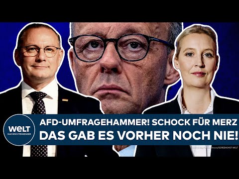 DEUTSCHLAND: AfD-Umfragehammer! Schock für Kanzler Merz! Das gab es vorher noch nie!