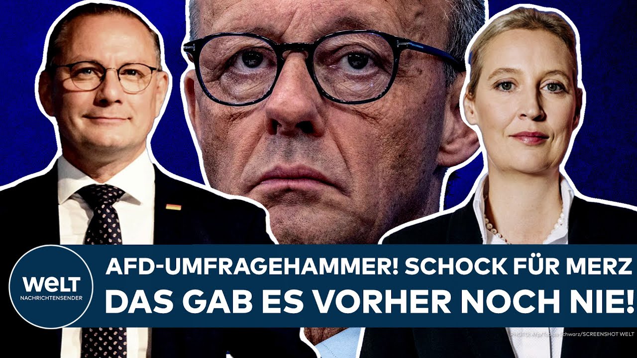 DEUTSCHLAND: AfD-Umfragehammer! Schock für Kanzler Merz! Das gab es vorher noch nie!