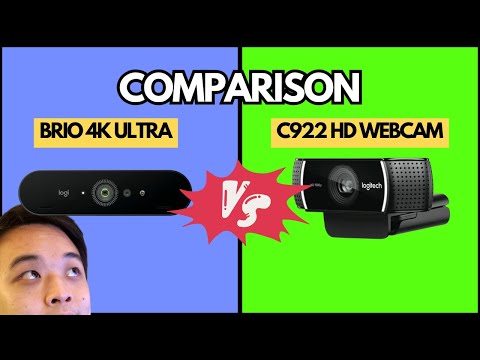 Logitech BRIO 4K vs C922 Pro Webcam 2 MINUTE Video Comparison | Side by Side, Price and More