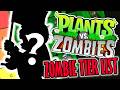 Plants Vs Zombies ZOMBIES TIER LIST