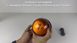 AKU LED maják, 39xLED oranžový, magnet, ECE R65