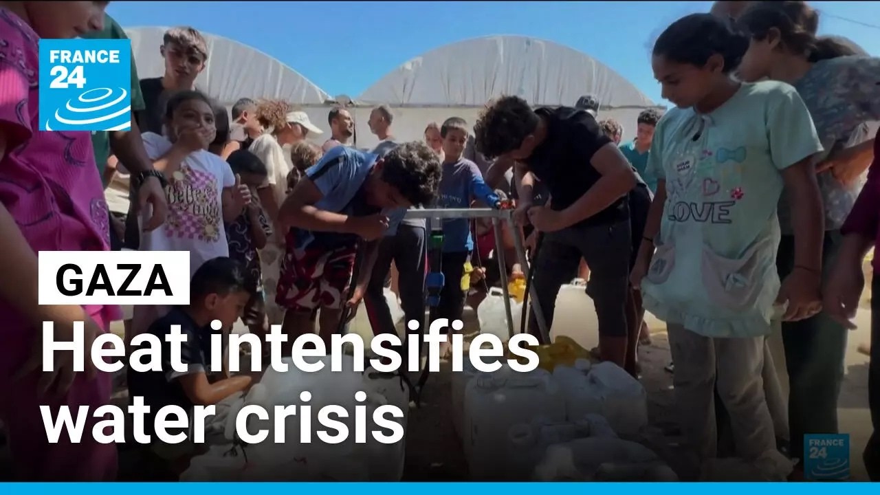 Relentless heat worsens Gaza's ongoing struggle to access water • FRANCE 24 English