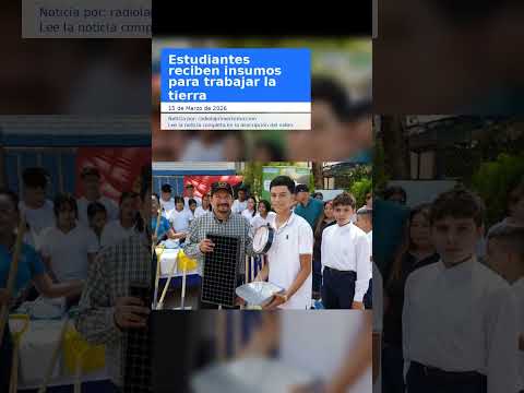 Estudiantes reciben insumos para trabajar la tierra