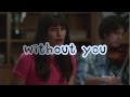 Glee Without you lyrics 