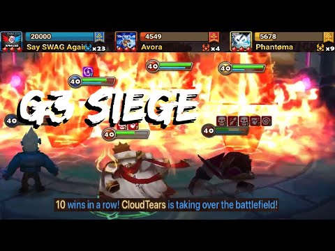 Admiral Kumar Takes CHARGE!  Say SWAG Again vs. Avora and Phantoma (G3 Siege - Summoners War)