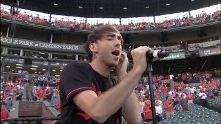 Alex Gaskarth singing US National Anthem // Baltimore Orioles