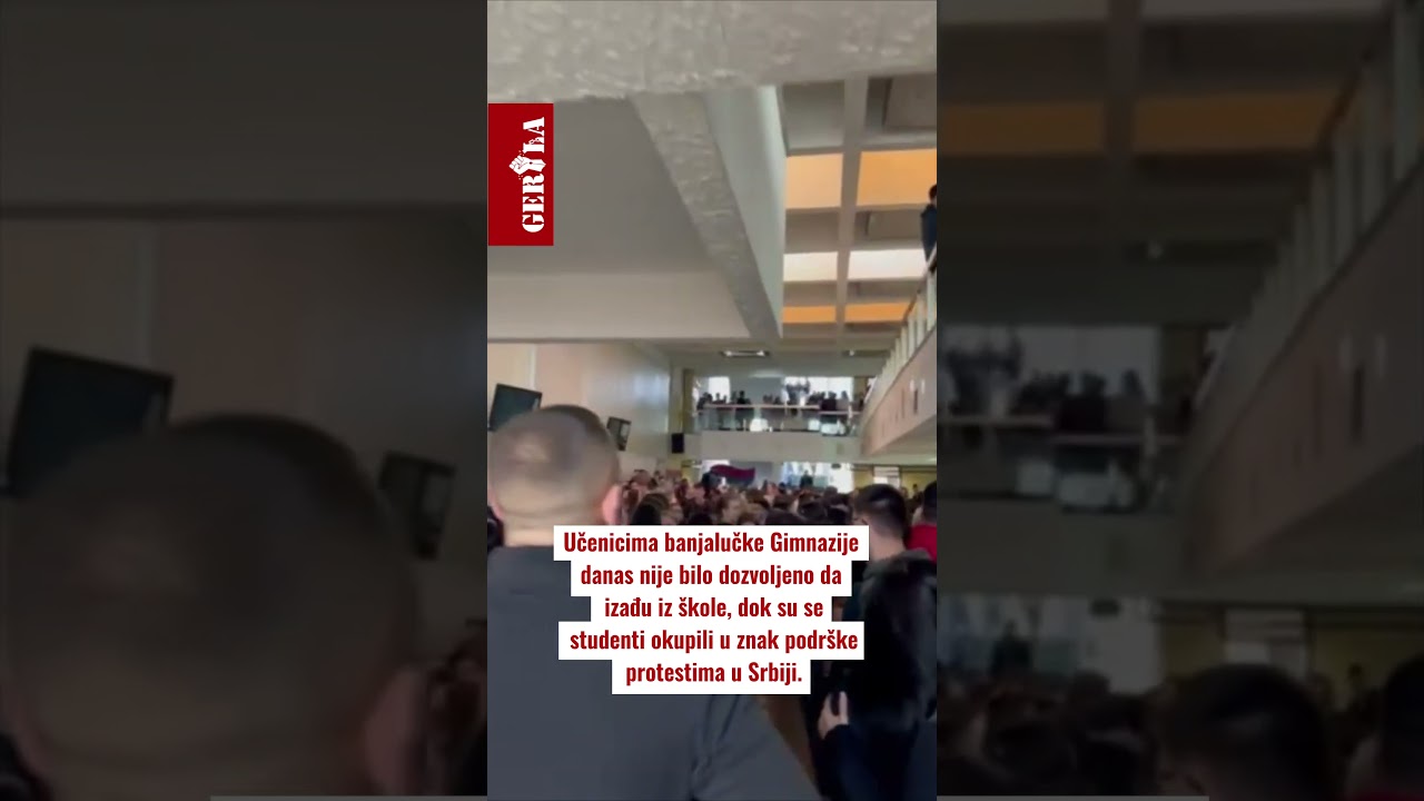 Banjalučki gimnazijalci danas nisu mogli izaći iz škole, dok su studenti podržali proteste u Srbiji.