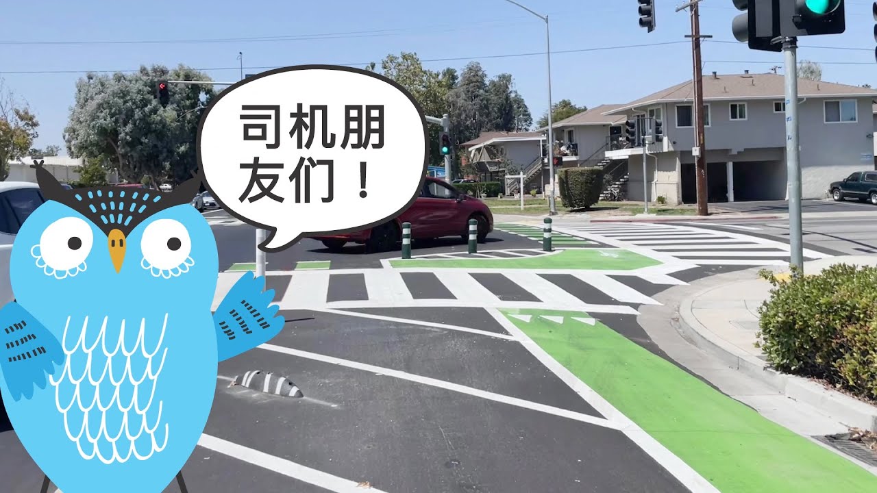 Drive Wisely Around Protected Intersections (Chinese)