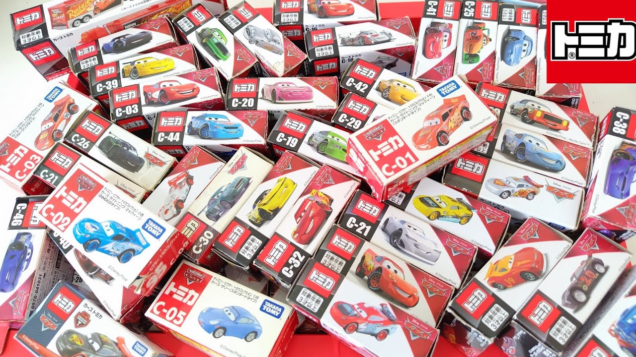 カーズトミカ『緊急車両&建設車両』Vol.343 ミニカ一を赤箱に並べる☆ Tomica Construction & Emergency Vehicles opening #トミカ #ミニカー