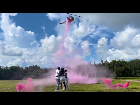 Helicopter gender reveal