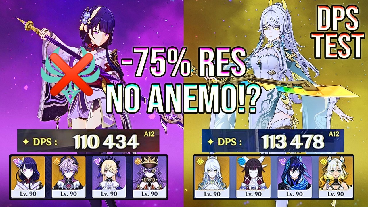 🔥 No Anemo!? C0 Raiden & C0 Zibai DESTROY Floor 12 | Dummy DPS Test | Genshin Impact