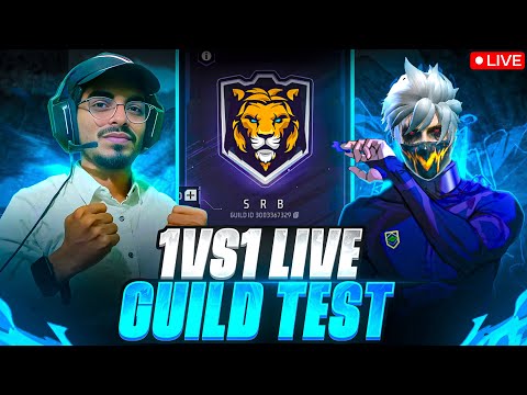 FF LIVE TOP 1 GUILD TEST 1V4 | ROAD TO 20K ON LIVE | LIVE GUILD TESTING #ffl #freefireliveguildtest