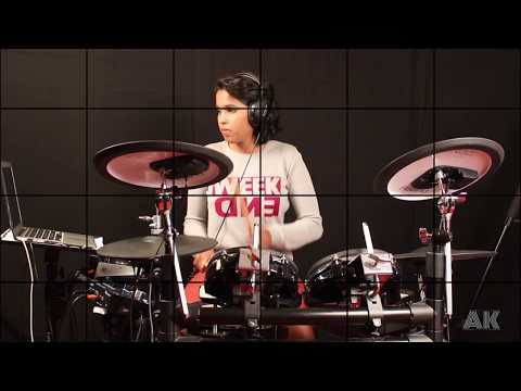 Indian female drummer - drum cover- sugar - maroon 5