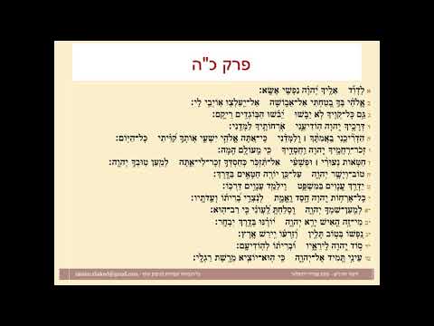 תהילים פרק כה, Psalm 25 נוסח ספרדי ירושלמי