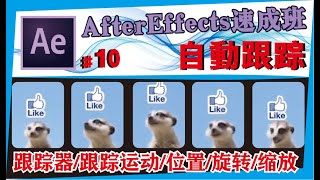 AE中文教学 #10【自动跟踪】跟踪器/跟踪运动/After effects速成班
