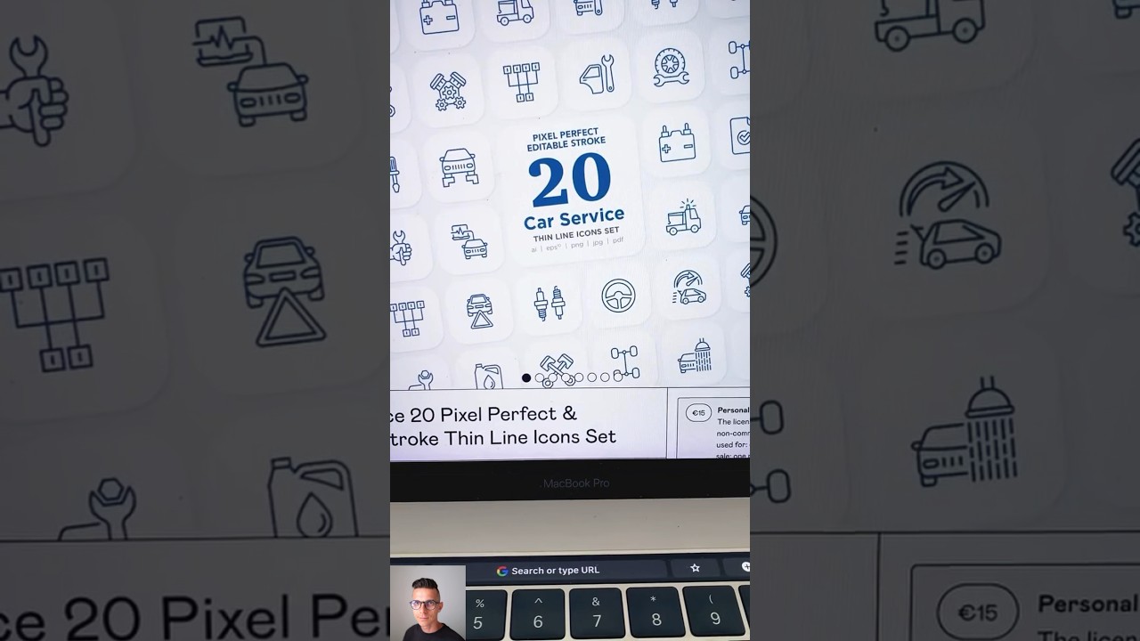 How to create icons set in Adobe Illustrator | Car Service Design Icons Set