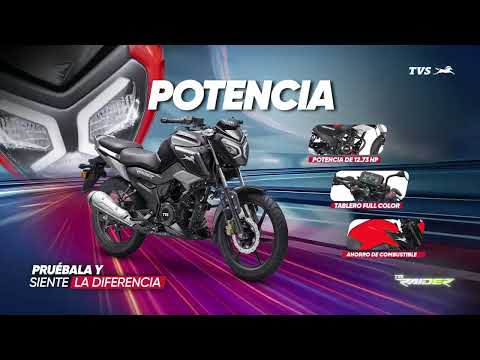 ¡Potencia que se siente con la TVS Raider!