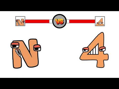 😱N vs 4 Alphabet lore 😱