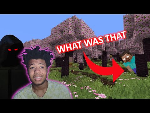 I was HAUNTED while I searched for a CHERRY BIOME |Minecraft|
