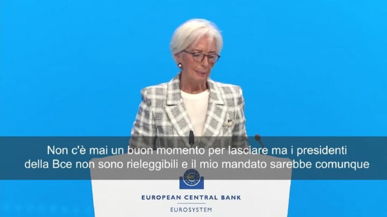Lagarde (Bce): Lascio istituzione conscia di aver fatto un buon lavoro