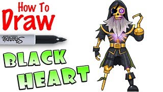 How to Draw Blackheart Max | Fortnite