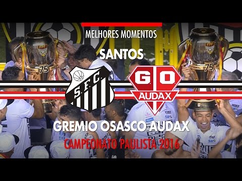 Melhores Momentos - Santos 1 x 0 Grêmio Osasco Audax - Paulistão - 08/05/2016