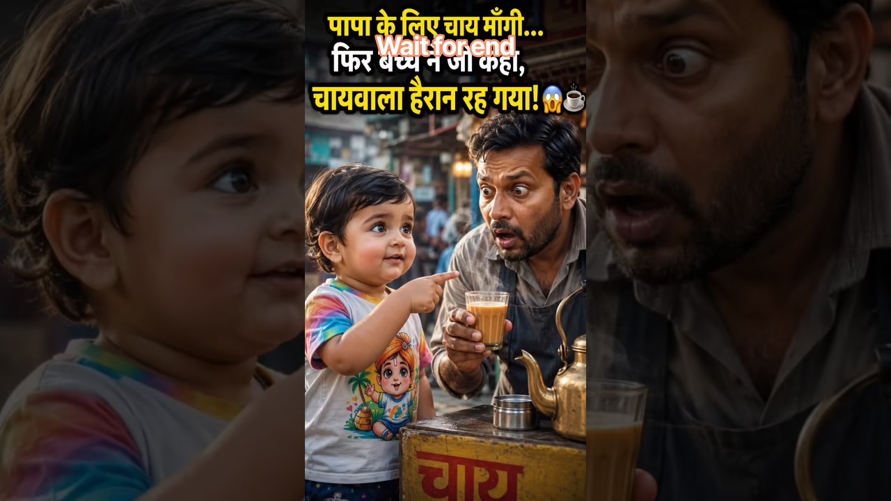 “पापा के लिए चाय माँगी… लेकिन बच्चे ने अगली बात जो कही! 😱☕