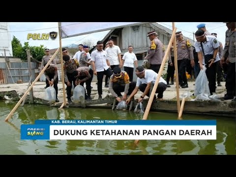POLRES BERAU TEBAR BIBIT IKAN DALAM RANGKA KETAHANAN PANGAN