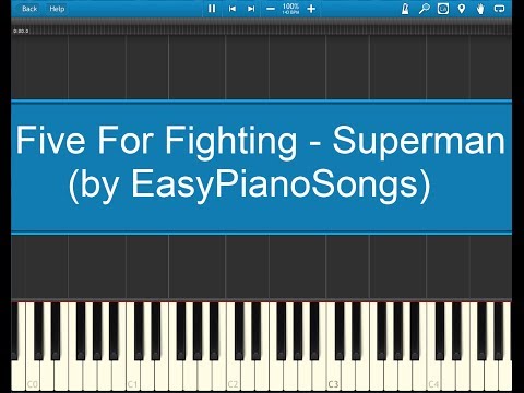 Superman (It's Not Easy) - Five for Fighting piano tutorial