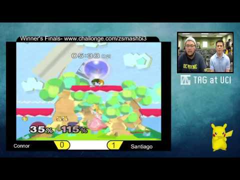 ZSBW 3 Winner's Finals - Connor (Peach) vs Santiago (Fox) - SSBM