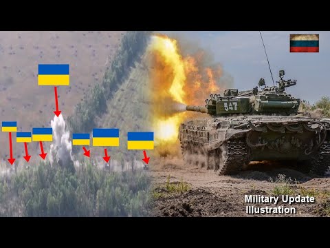 Footage of the destruction of Ukrainian tank convoy
