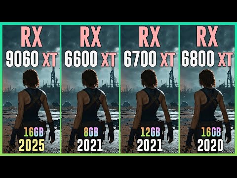 RX 9060 XT 16GB vs RX 6600 XT vs RX 6700 XT vs RX 6800 XT | Ryzen 7 9800X3D | Tested in 20 games