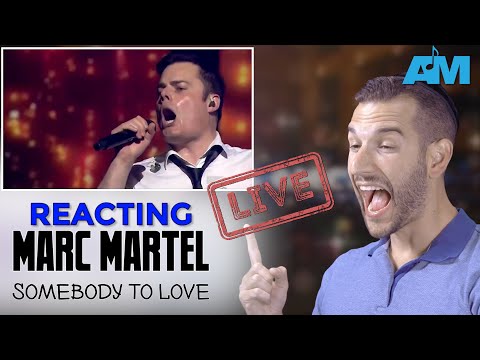 VOCAL COACH reacts to MARC MARTEL singing SOMEBODY TO LOVE live