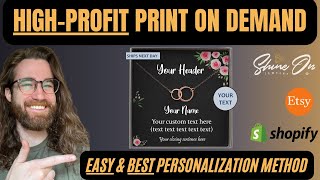 Sell Personalized Print on Demand Products With ShineOn (Part 7) ✅ Etsy & Shopify