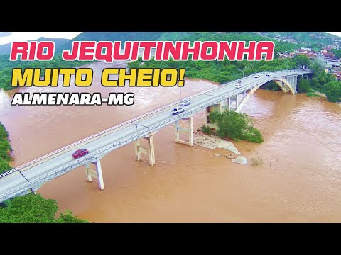 Rio Jequitinhonha muito cheio!!! (29/01/2024) (Almenara-MG)