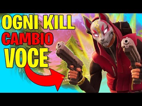 OGNI KILL CAMBIO VOCE CON DRIFT ! ( Doppiaggio Fortnite ITA )