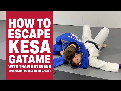 HOW TO ESCAPE KESA GATAME - Travis Stevens Basic Judo Techniques — judo technique demonstration