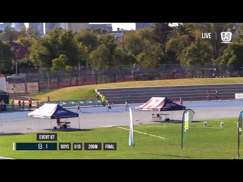 BOYS U10 200M FINAL - 2018 STATE TRACK AND FIELD CHAMPIONSHIPS // LAVicTV